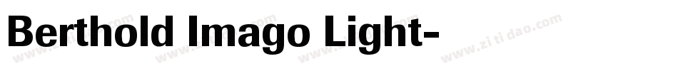 Berthold Imago Light字体转换